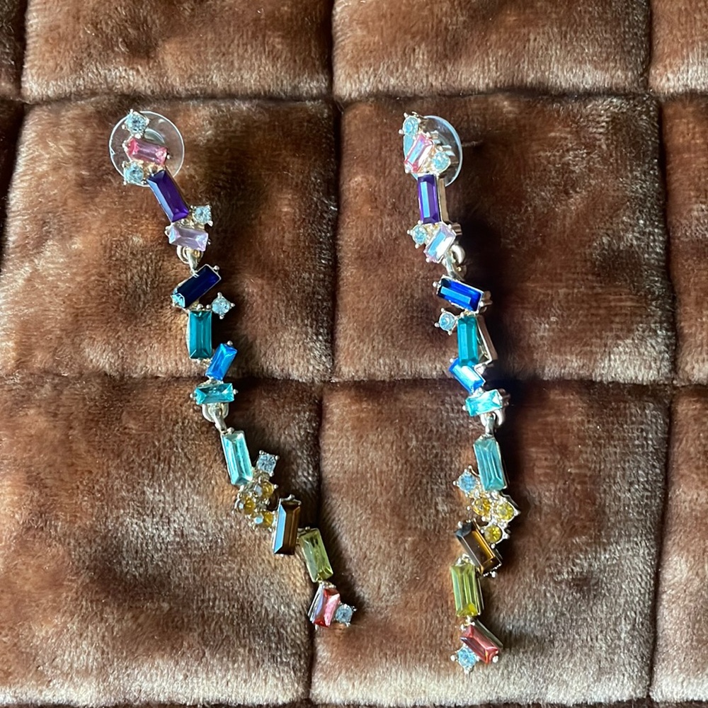 ✨Multi-Color Rhinestone Earrings - Picture 1 of 3